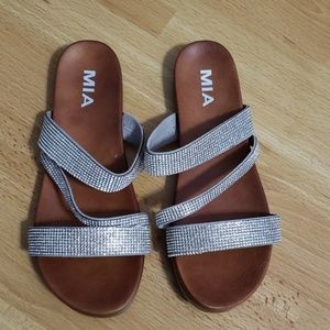 Silver Bejeweled Mia Sandles